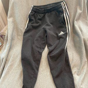 Adidas Size Small Grey/White Sweat Pants